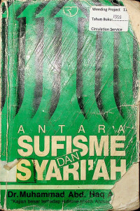 Image of Antara Sufisme dan Syari`ah