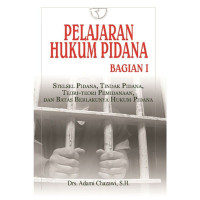 Image of Pelajaran Hukum Pidana Bagian 1